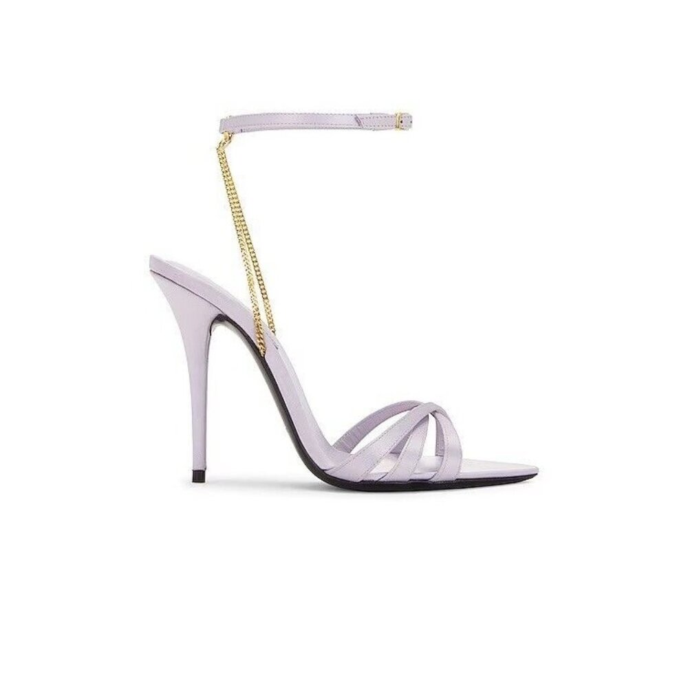 SAINT LAURENT Ankle Strap Sandals Heels - Picture 2 of 7